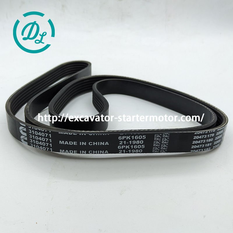 EexcavaStart কামিন্স QSX15 V রিবড বেল্ট 3104071 6PK1605 OEM ইঞ্জিন পার্ট 1