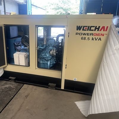 ভালো দাম এক্সকাভা স্টার্ট ওয়েচাই WPG68.5-L1 55kVA ডিজেল জেনারেটর পাওয়ার স্টেশন অনলাইন
