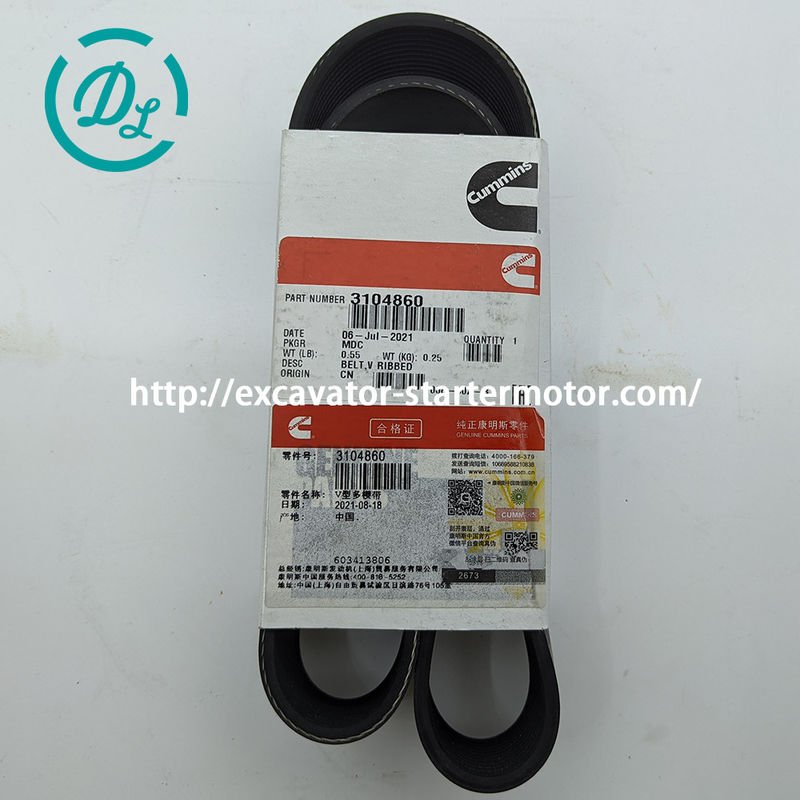 Courroie trap&eacute;zo&iuml;dale crant&eacute;e EexcavaStart Cummins 6BTA V OEM 3288757 3911588 8PK1417 0