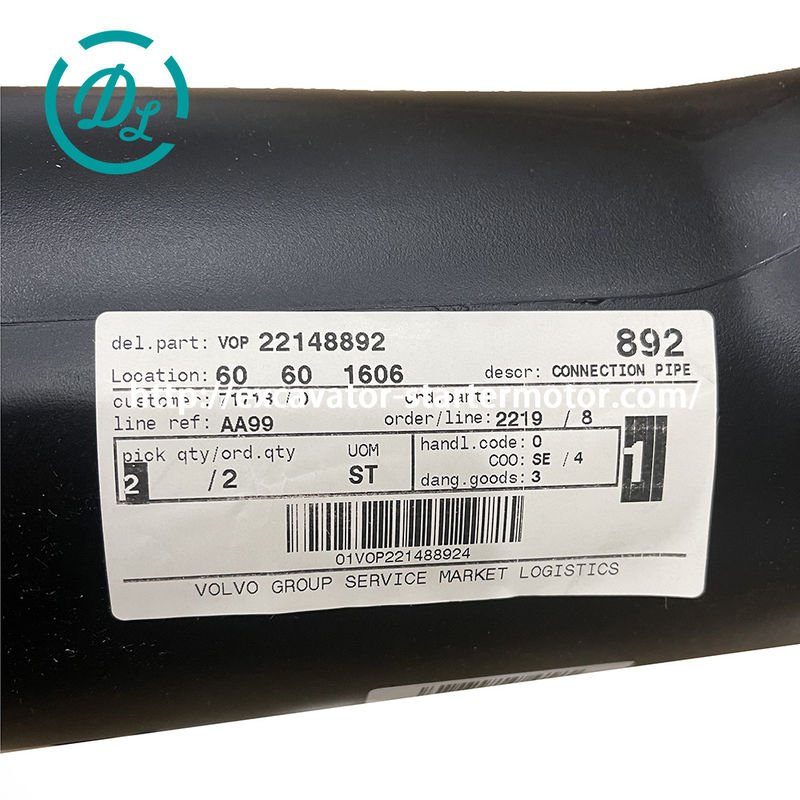 ईएक्सकैवास्टार्ट वोल्वो पेंटा TAD1651GE कनेक्शन पाइप OEM 22148892 24V 0