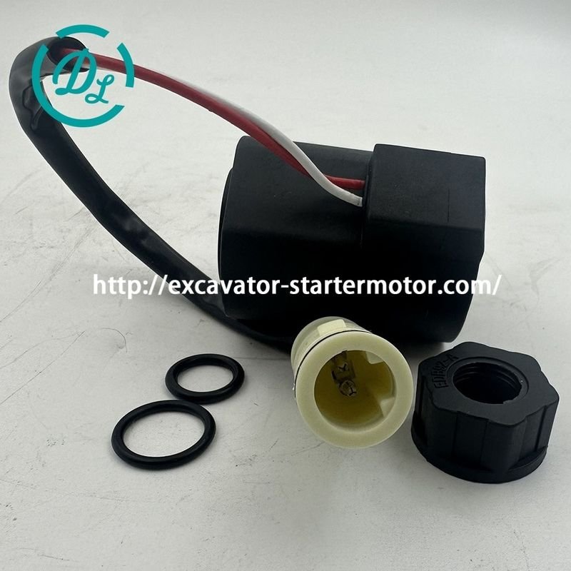 EexcavaStart 24V सोलेनोइड वाल्व कॉइल EC210B OEM 14550884 14527267 खुदाई करने वाला हिस्सा 1