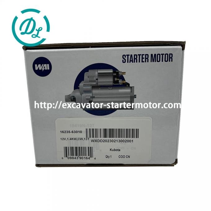 EexcavaStart Kubota D1105 V1505 Excavator Starter Motor 12V 16235-63010 18419N 0
