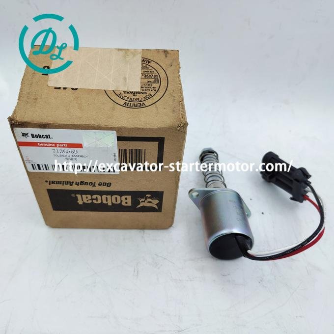 EexcavaStart 24V Excavator Traction Lock Solenoid OEM 7136559 6681512 1