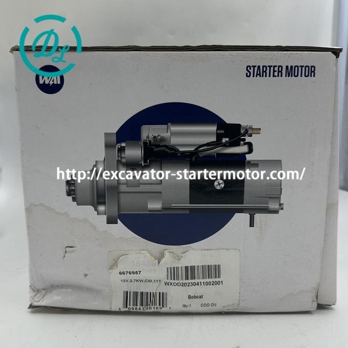 EexcavaStart WAI Excavator Starter Motor OEM 6676957 6685190 for V2200 Engine 2