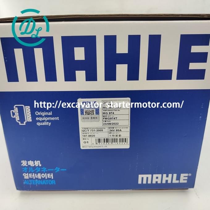 EexcavaStart MAHLE 197-8820 MG 974 Excavator Alternator 24V 95A C9 Engine 0