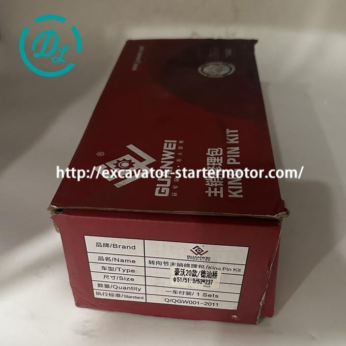 EexcavaStart Guanwei Steering Knuckle King Pin Kit for Howo 2020 9.5 Model 51/51.3/52 3