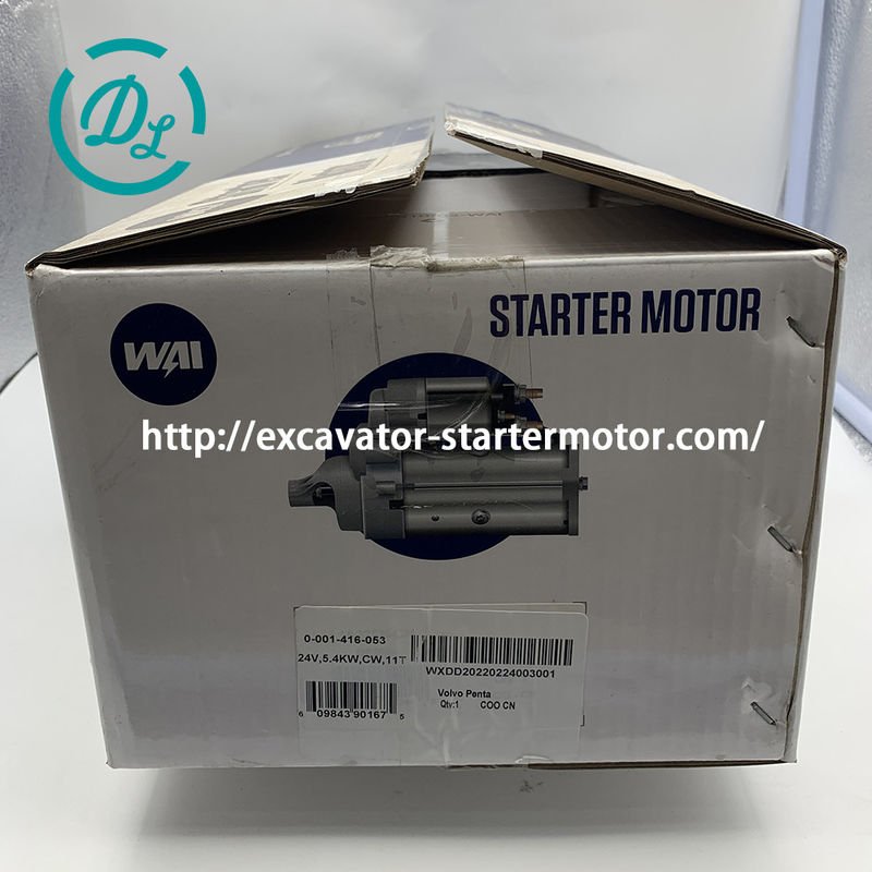 EexcavaStart Volvo Penta 24V 5,4KW Motor de arranque da escavadeira 0001416053 19024047 0