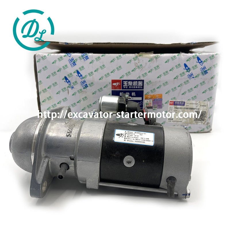 Motor de Arranque para Escavadeira Yuchai Y24 24V 3.5KW EexcavaStart YM41D1-3708100BSF1-V 0