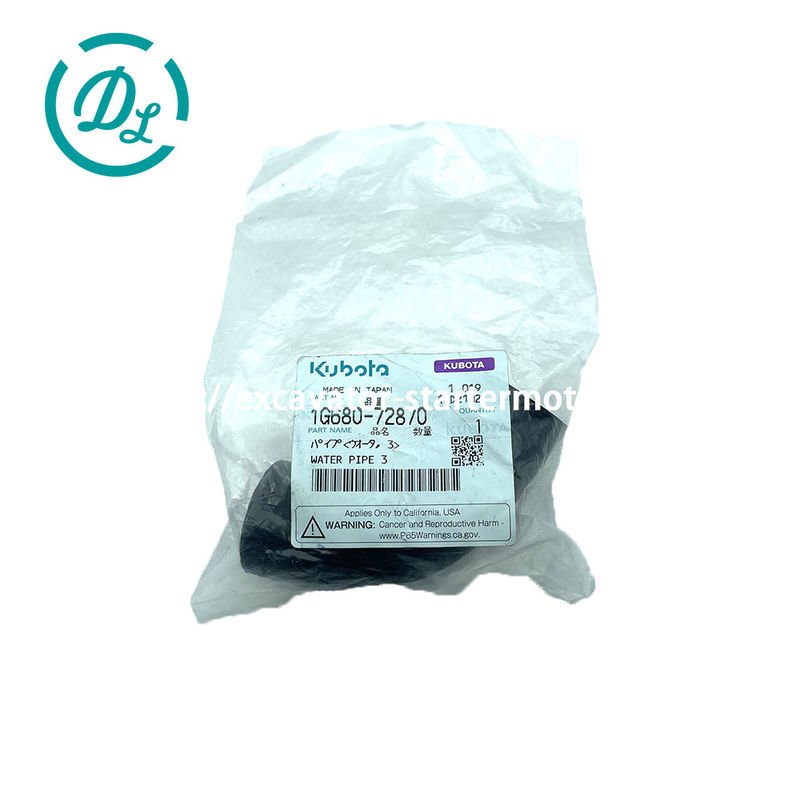 Mangueira de &aacute;gua do motor Kubota D1105 V1505 EexcavaStart Pipe OEM 1G680-72870 0