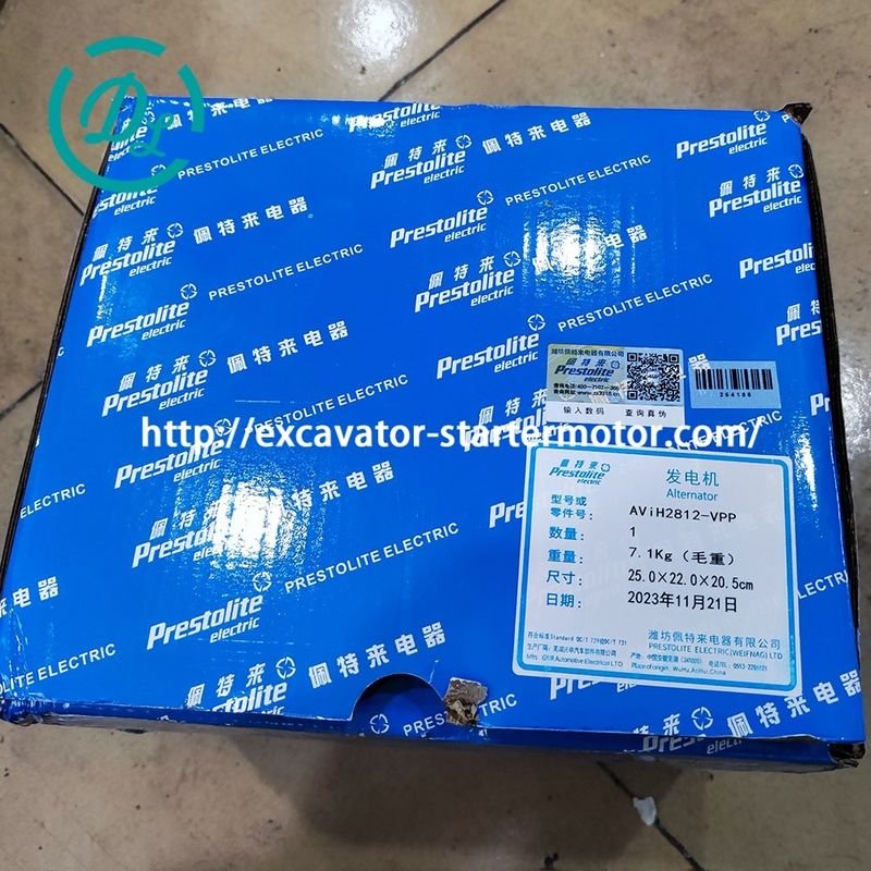 EexcavaStart Prestolite AViH2812-VPP Alternador de escavadeira 24V 80A Motor ISDF4.5 0