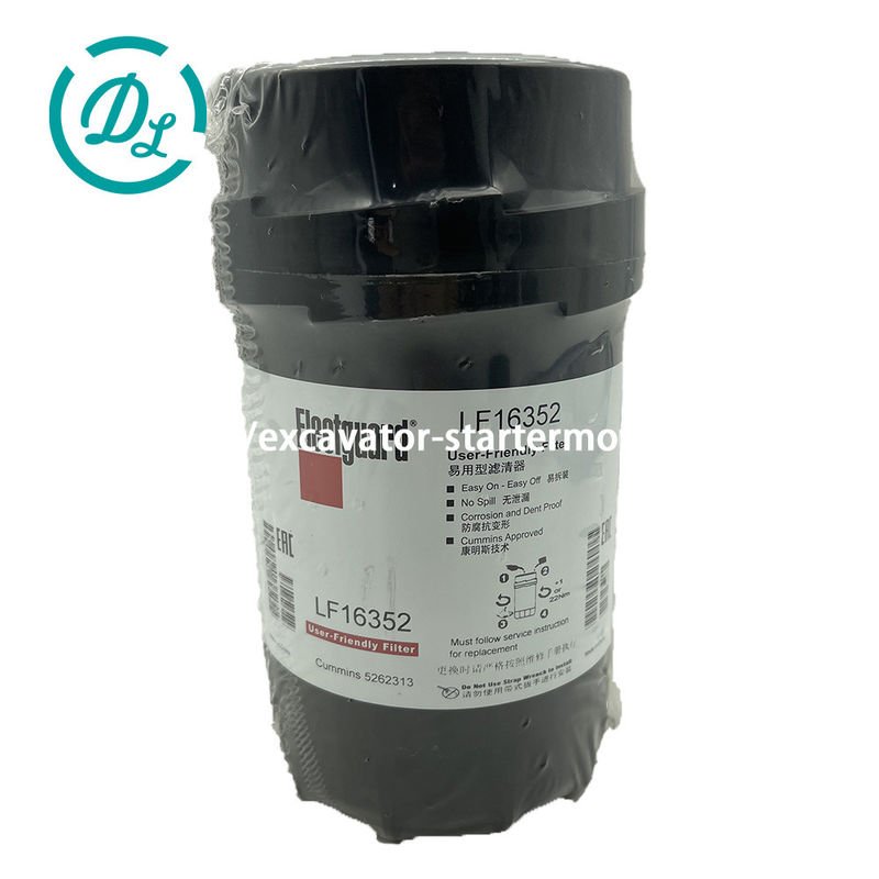 Filtro de aceite EexcavaStart Fleetguard LF16352 para motores Cummins QSF2.8 QSF3.8 0
