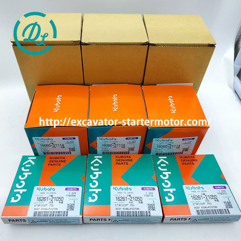 EexcavaStart Kubota D1105 V1505 เครื่องยนต์ พิสตันแหวนชุด OEM 16292-21050 14361-21050 0