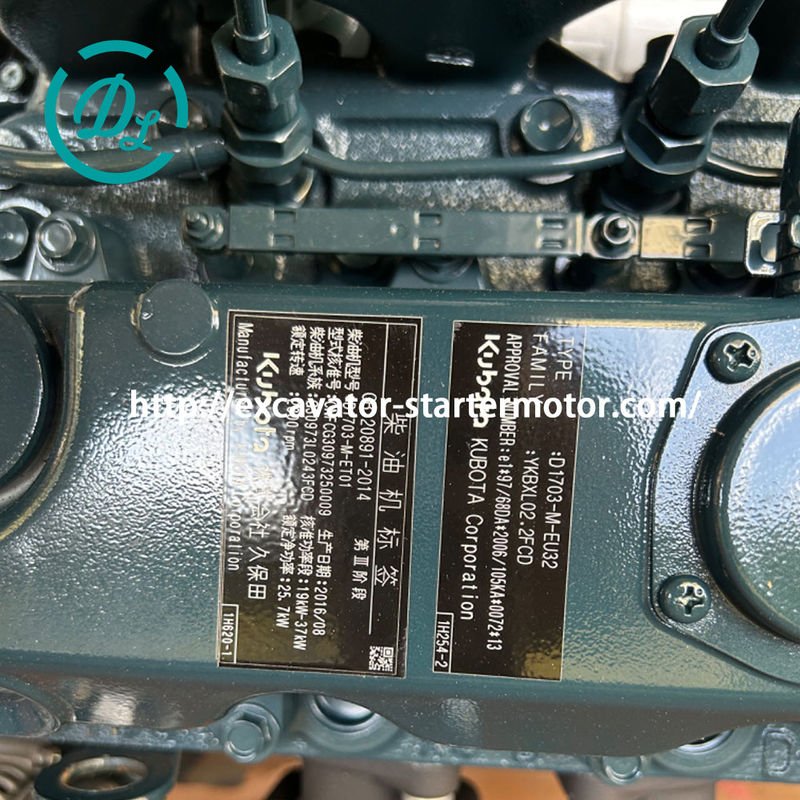 Khởi động m&aacute;y đ&agrave;o Kubota D1703 Động cơ Diesel 20.7KW 12VDC OEM D1703-EDM 1