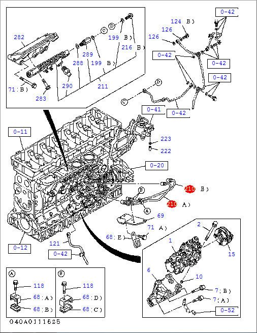 EexcavaStart ISUZU 6UZ1T ống ti&ecirc;m 8-97603102-0 Bộ phận động cơ 1